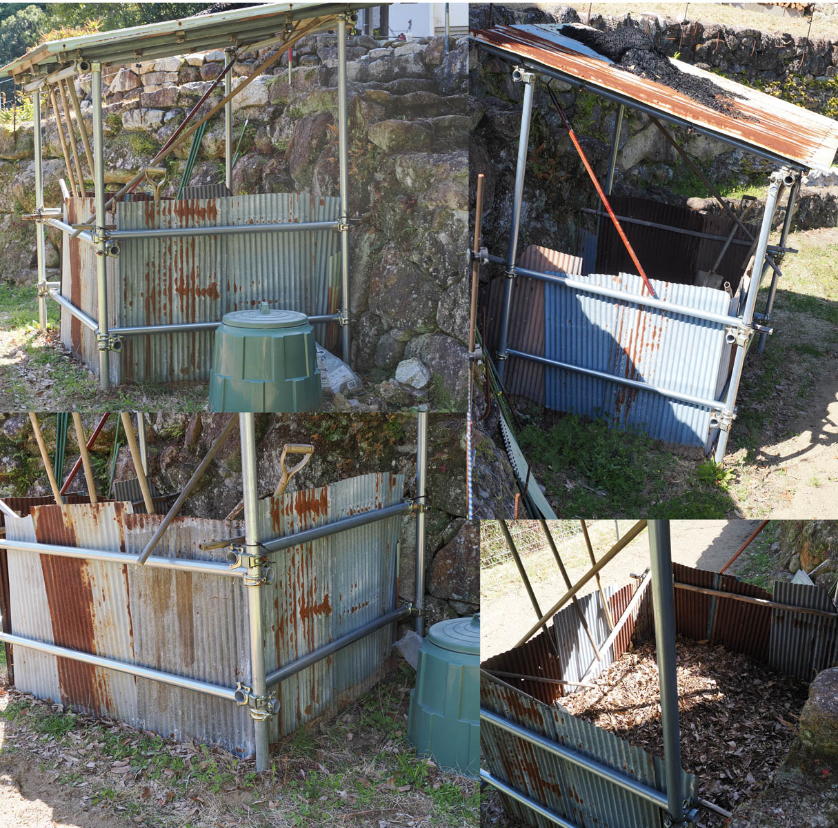 堆肥場整理とモクレンの花